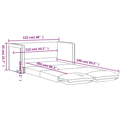 Bodensofa, Boden Sofa, Bodencouch, Bodensofa mit Schlaffunktion,122x204x55 cm, Samt, Blau,vidaXL, 10