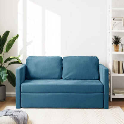 Bodensofa, Boden Sofa, Bodencouch, Bodensofa mit Schlaffunktion,122x204x55 cm, Samt, Blau,vidaXL, 11