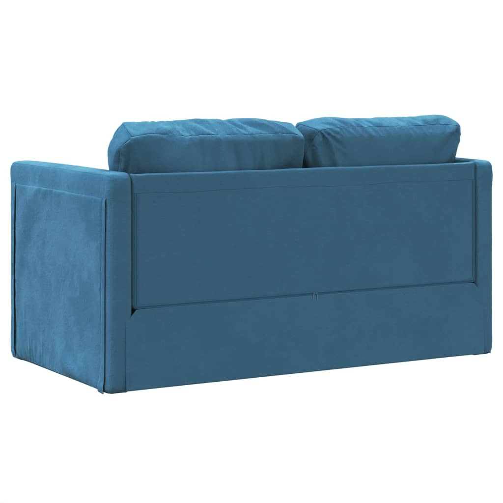 Bodensofa, Boden Sofa, Bodencouch, Bodensofa mit Schlaffunktion,122x204x55 cm, Samt, Blau,vidaXL, 6