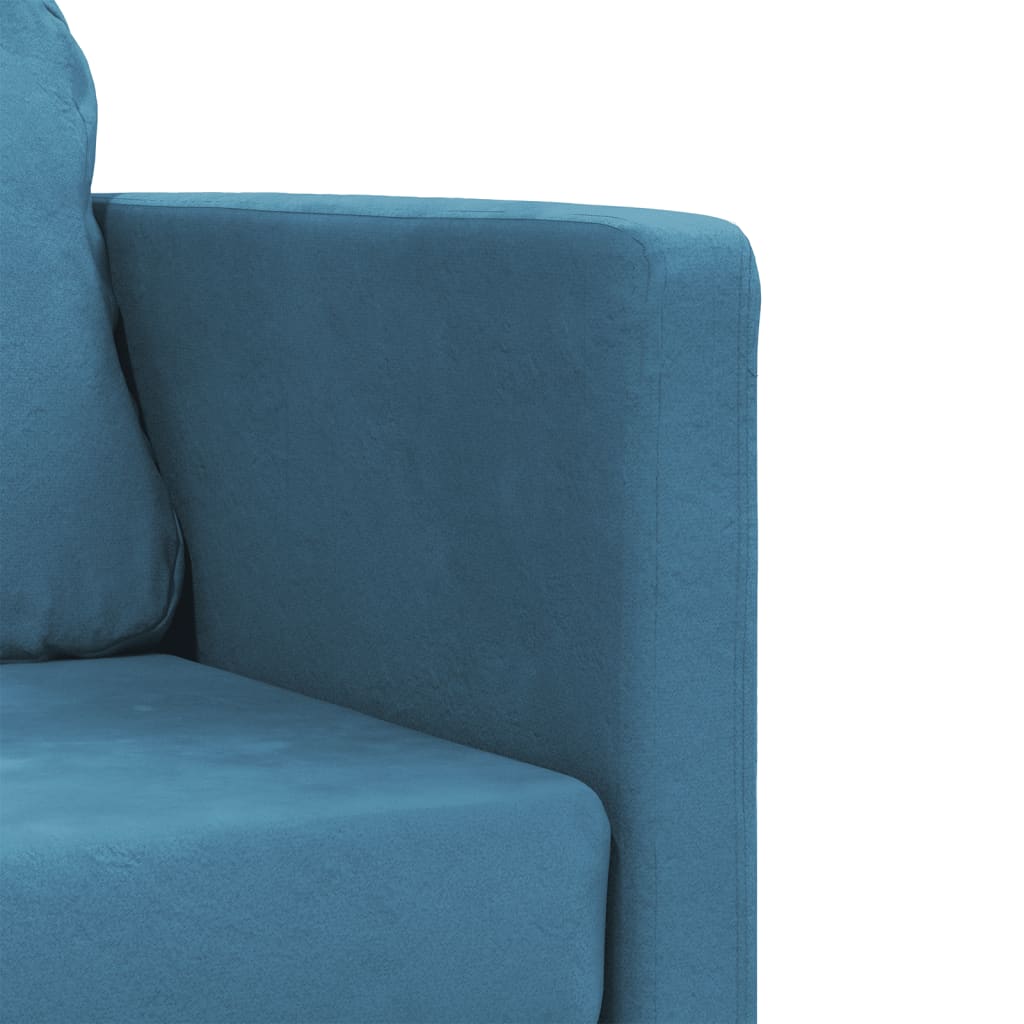 Bodensofa, Boden Sofa, Bodencouch, Bodensofa mit Schlaffunktion,122x204x55 cm, Samt, Blau,vidaXL, 7