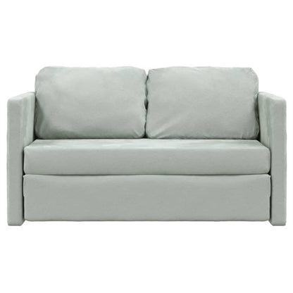 Bodensofa, Boden Sofa, Bodencouch, Bodensofa mit Schlaffunktion, 122x204x55 cm, Samt, Hellgrau, vidaXL, 4