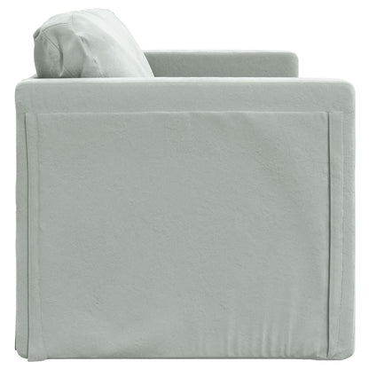 Bodensofa, Boden Sofa, Bodencouch, Bodensofa mit Schlaffunktion, 122x204x55 cm, Samt, Hellgrau, vidaXL, 5