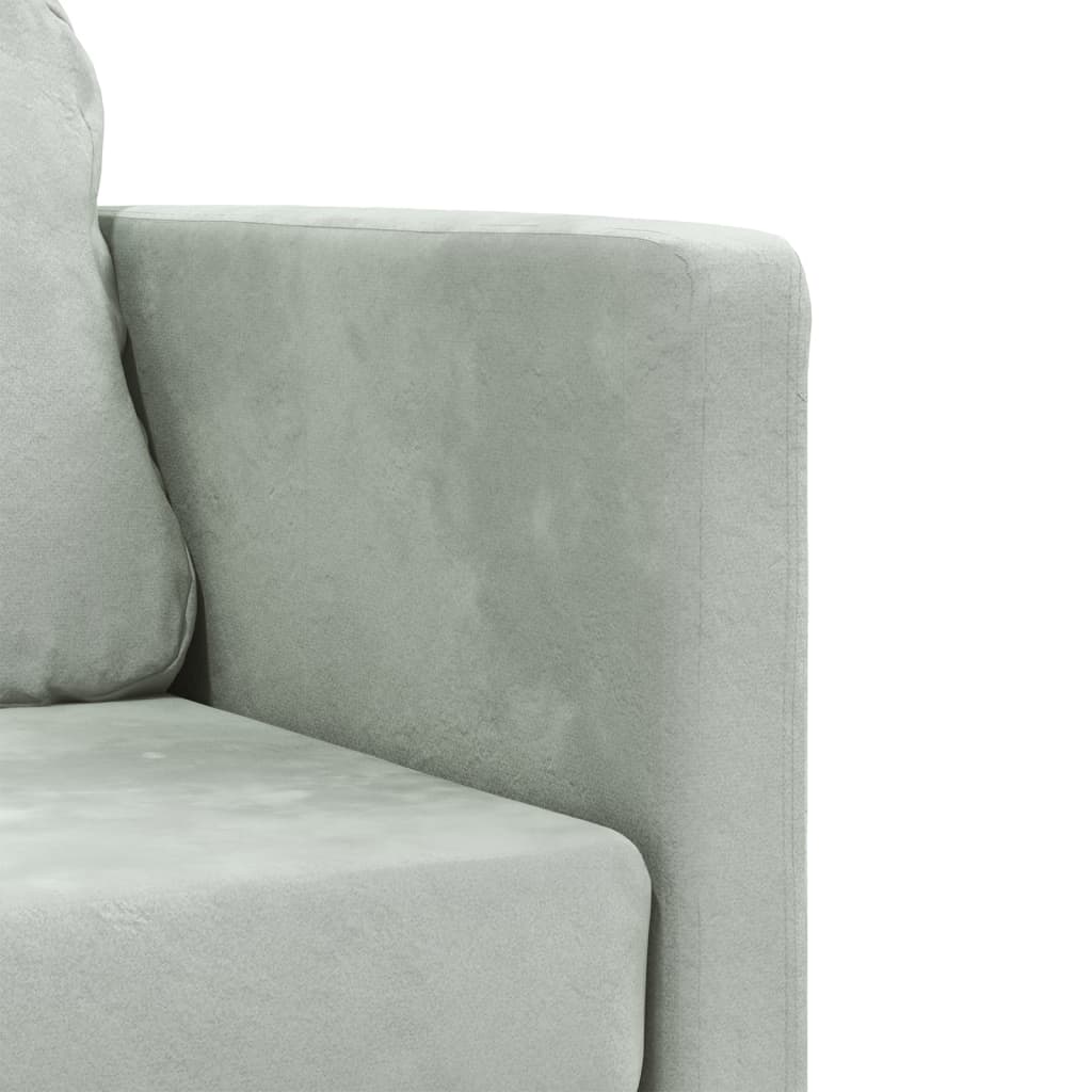 Bodensofa, Boden Sofa, Bodencouch, Bodensofa mit Schlaffunktion, 122x204x55 cm, Samt, Hellgrau, vidaXL, 7
