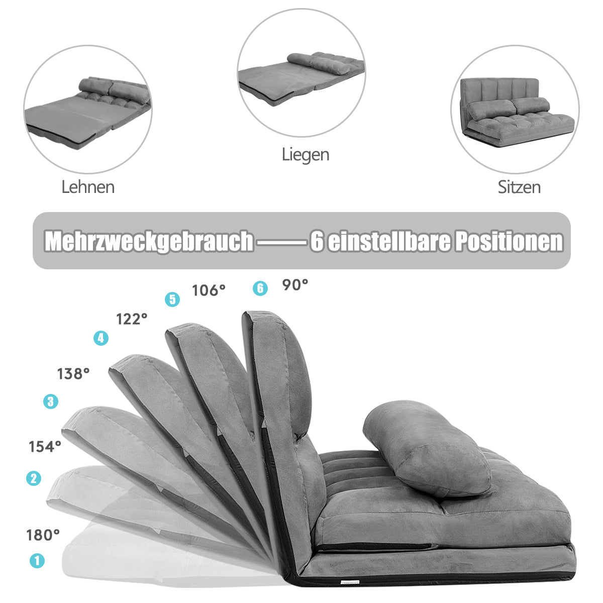 Bodensofa, Boden Sofa, Bodencouch, Bodensofa mit Schlaffunktion, Bodensofa Klappbar, Bodensofa Kinder, Boden Schlafsofa, 8