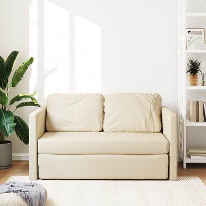 Bodensofa, Boden Sofa, Bodencouch, Bodensofa mit Schlaffunktion, Bodensofa klappbar, Stoff, Creme, vidaXL, 11