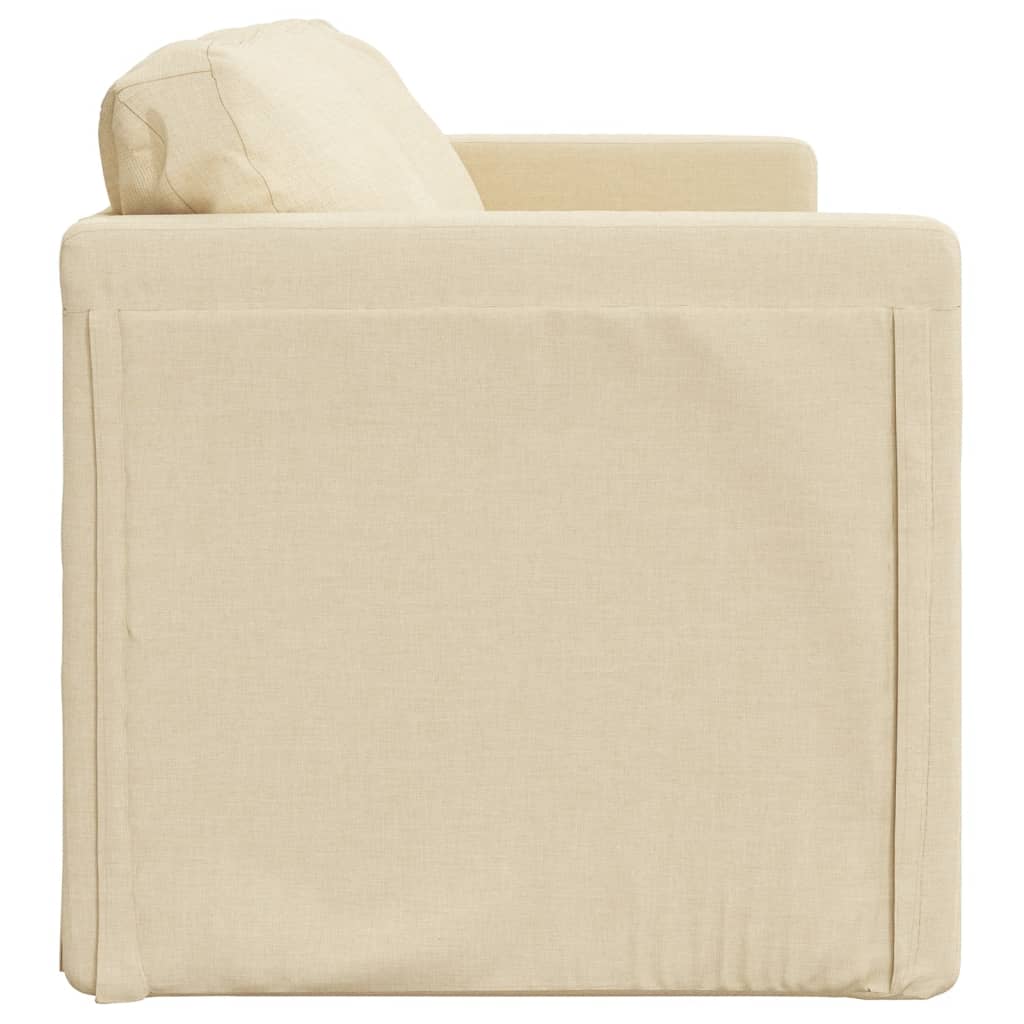 Bodensofa, Boden Sofa, Bodencouch, Bodensofa mit Schlaffunktion, Bodensofa klappbar, Stoff, Creme, vidaXL, 5