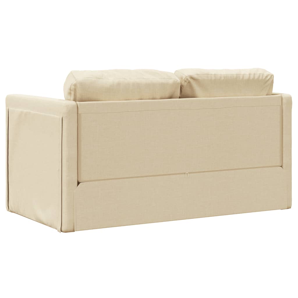 Bodensofa, Boden Sofa, Bodencouch, Bodensofa mit Schlaffunktion, Bodensofa klappbar, Stoff, Creme, vidaXL, 6