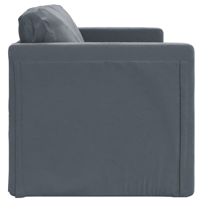 Bodensofa, Boden sofa, Bodencouch, Bodensofa mit Schlaffunktion, Bodensofa klappbar, Samt, Dunkelgrau, vidaXL, 5
