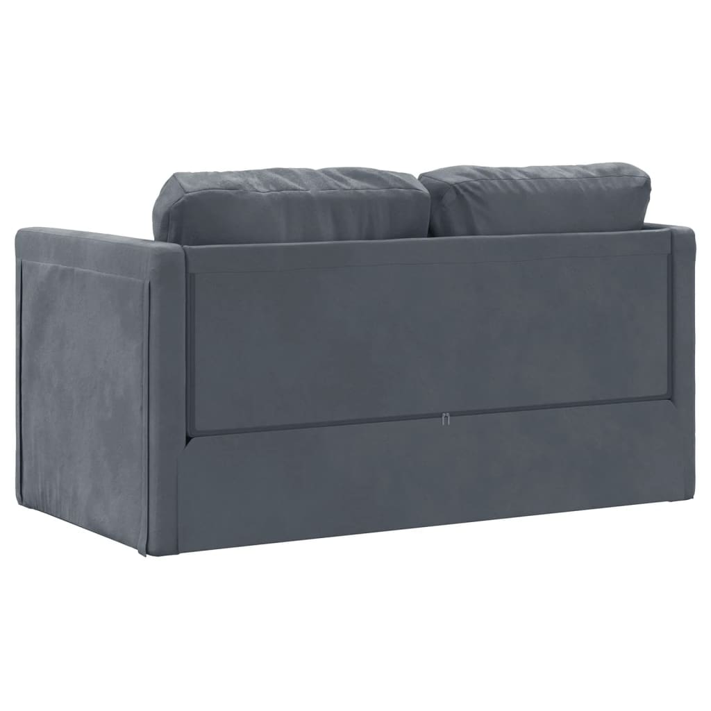 Bodensofa, Boden sofa, Bodencouch, Bodensofa mit Schlaffunktion, Bodensofa klappbar, Samt, Dunkelgrau, vidaXL, 6
