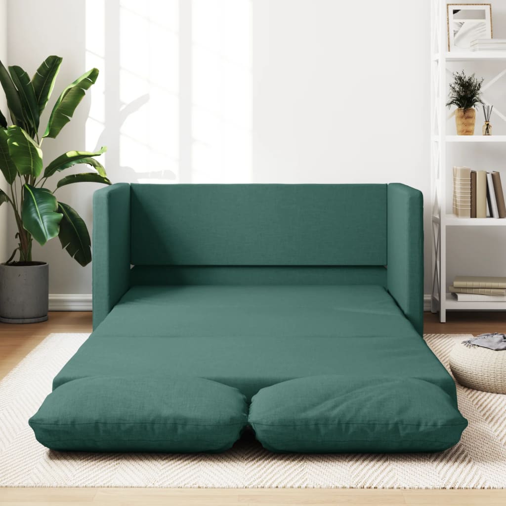 Bodensofa, Boden sofa, Bodencouch, Bodensofa mit Schlaffunktion, Bodensofa klappbar, Stoff, Dunkelgrün, vidaXL, 2