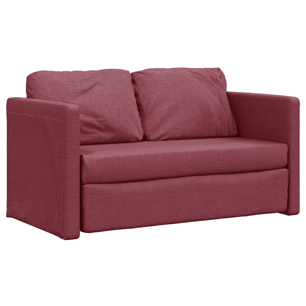 Bodensofa, Boden sofa, Bodencouch, Bodensofa mit Schlaffunktion, Bodensofa klappbar, Stoff, Weinrot, vidaXL, 1