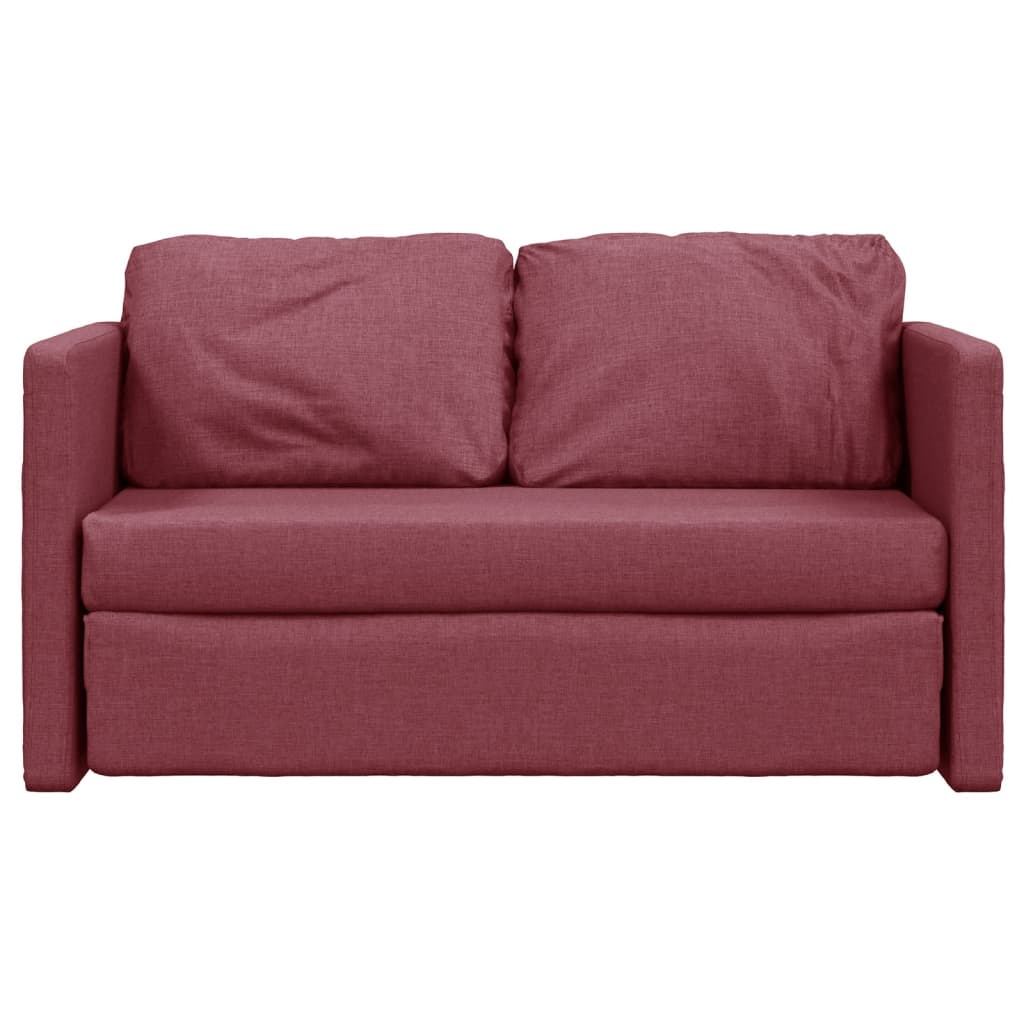 Bodensofa, Boden sofa, Bodencouch, Bodensofa mit Schlaffunktion, Bodensofa klappbar, Stoff, Weinrot, vidaXL, 3