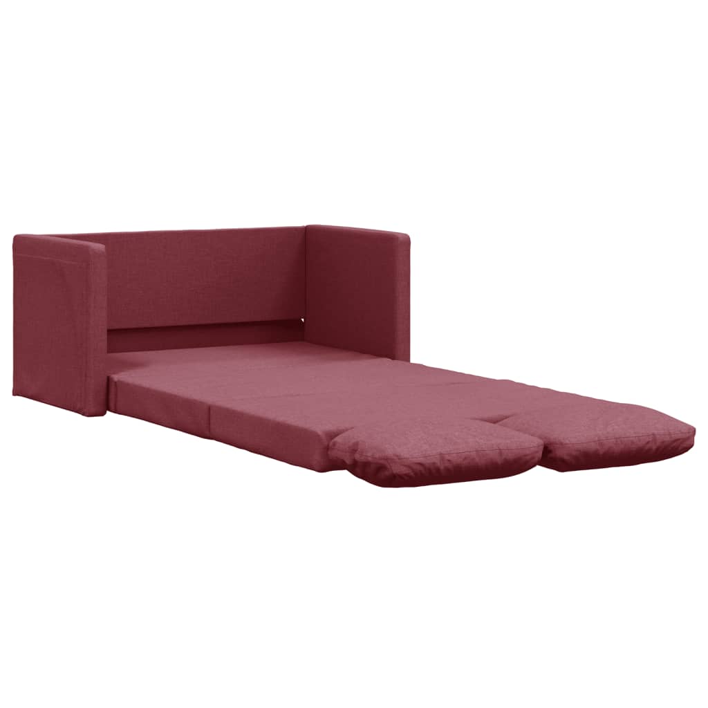 Bodensofa, Boden sofa, Bodencouch, Bodensofa mit Schlaffunktion, Bodensofa klappbar, Stoff, Weinrot, vidaXL, 4