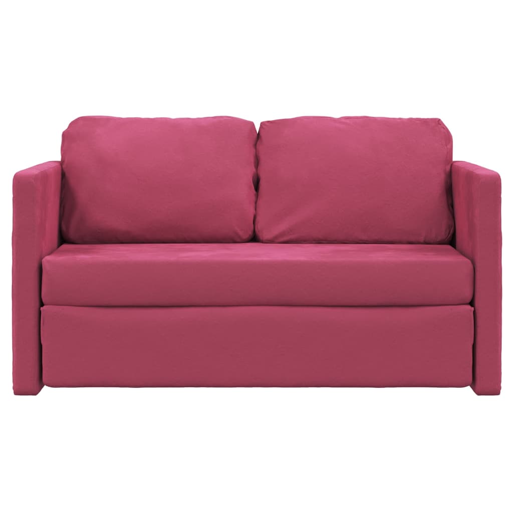 Bodensofa, Bodensofa mit Schlaffunktion, Weinrot ,122x204x55 cm, Samt, vidaXL, bodensofa kaufen