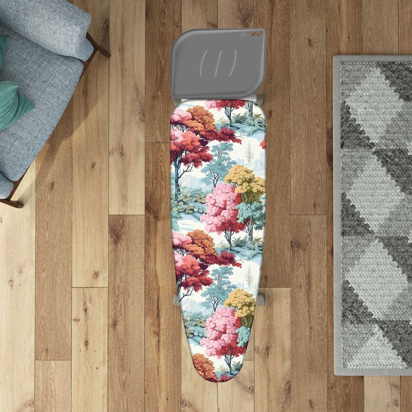 Bügelbrettbezug XL, 140×55 cm – Zweischicht-Bügeltischbezug aus Bio-Baumwolle & dickem Molton, mit Clip, Made in Italy, Colombo Autumn Vibes, 1