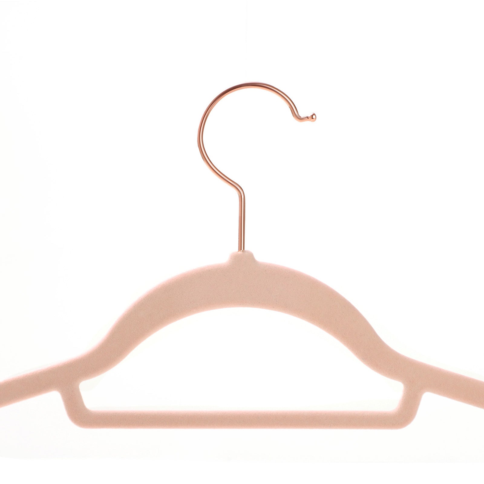 Kleiderbügel Samt, 30er Set, Hosenbügel, 43,5cm, Samtbügel, mit Stange für Krawatten, Roségold-Rosa, SONGMICS, 6