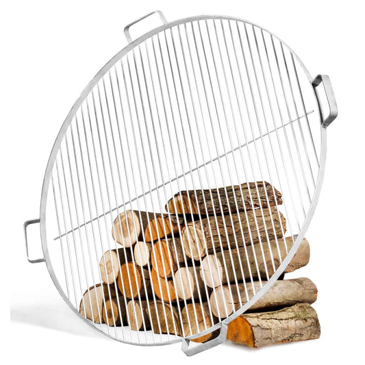 Grillrost mit 4 Griffen aus Edelstahl für Feuerschale - Dia. 70cm, Cook King, 1