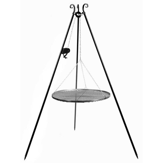 Schwenkgrill 180 cm - Grillrost aus Rohstahl + Kurbel - Dia. 80cm, Cook King, 1
