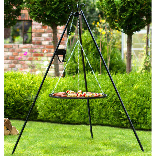 Schwenkgrill 180 cm - Grillrost aus Rohstahl + Kurbel - Dia. 60cm, Cook King, 2