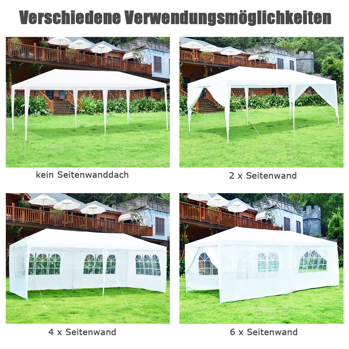 Faltpavillon, Party pavillon, 3 x 6 m, Costway –