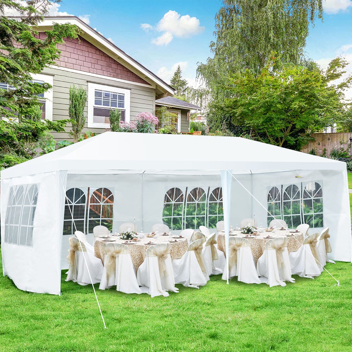 Faltpavillon, Party pavillon, 3 x 6 m, Costway –