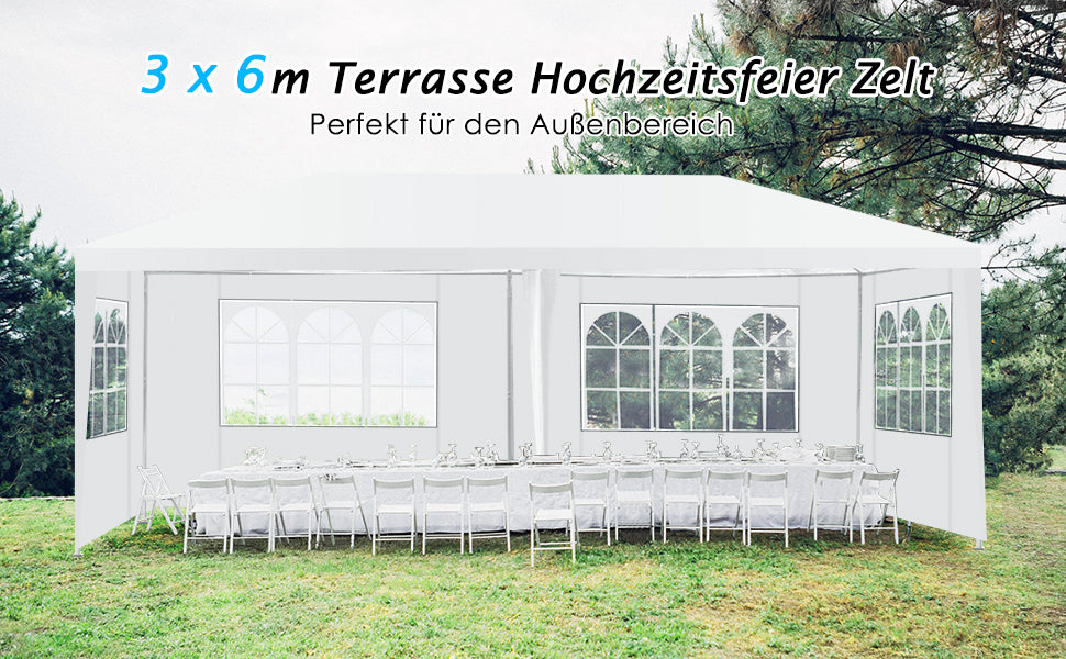 Faltpavillon, Party pavillon, 3 x 6 m, Costway –