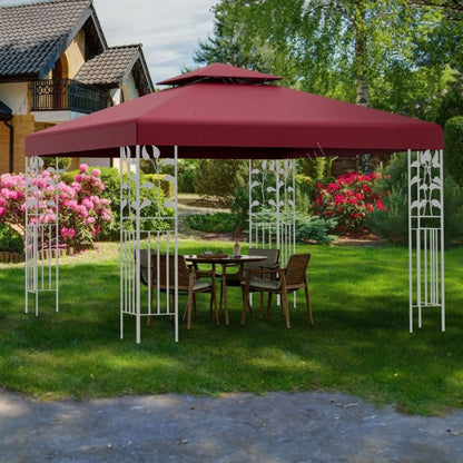 Costway - Ersatzdach pavillon 3x3, Gartenpavillon, Gartenpavillon metall, Ersatz-Oberabdeckung, Terrassenüberdachung für Doppelstöckigen Pavillon