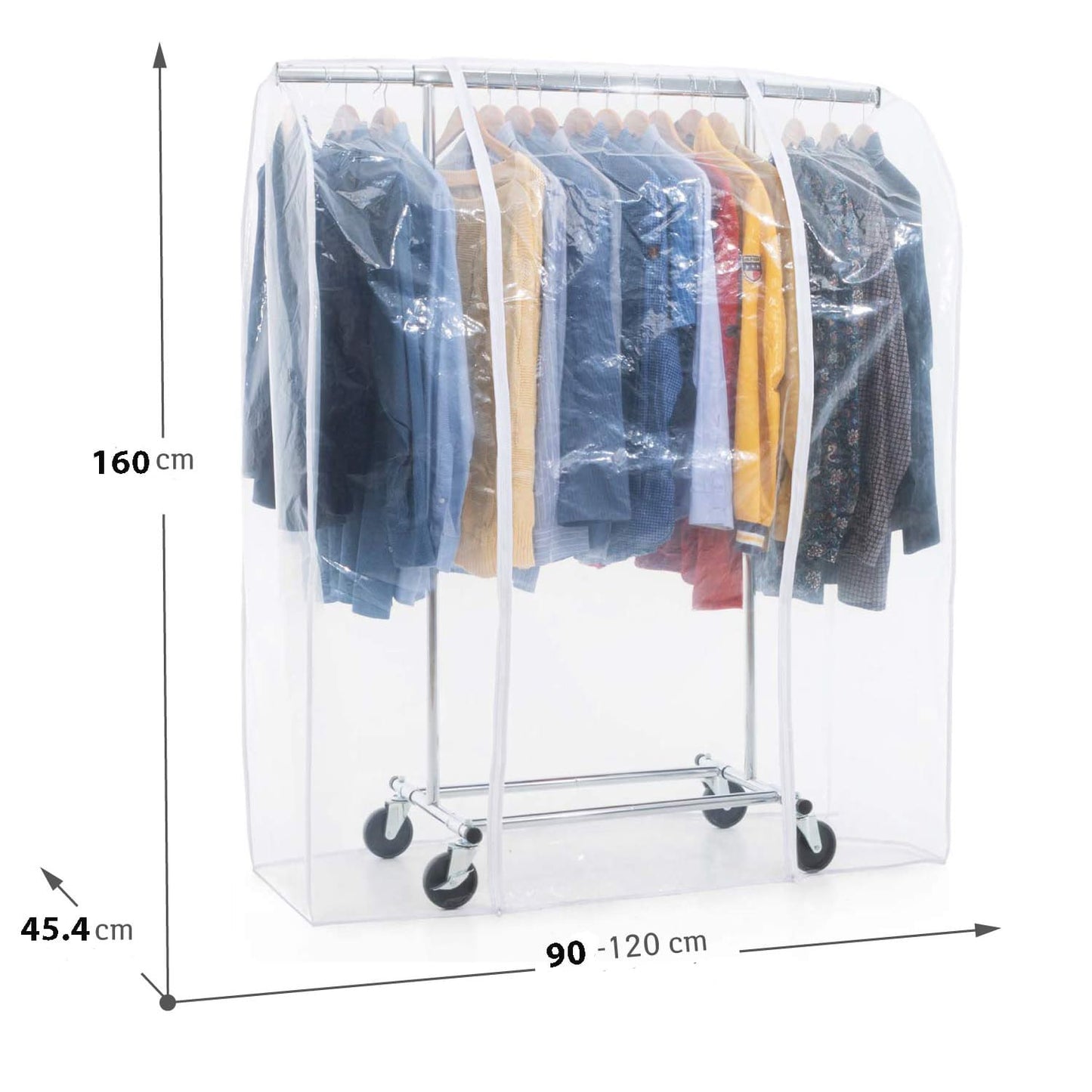 Faltschrank, Stoffschrank, mit Rollen, Kleiderständer mit Abdeckung, Kleiderständer Stabil, Tatkraft Darren & Protector, s