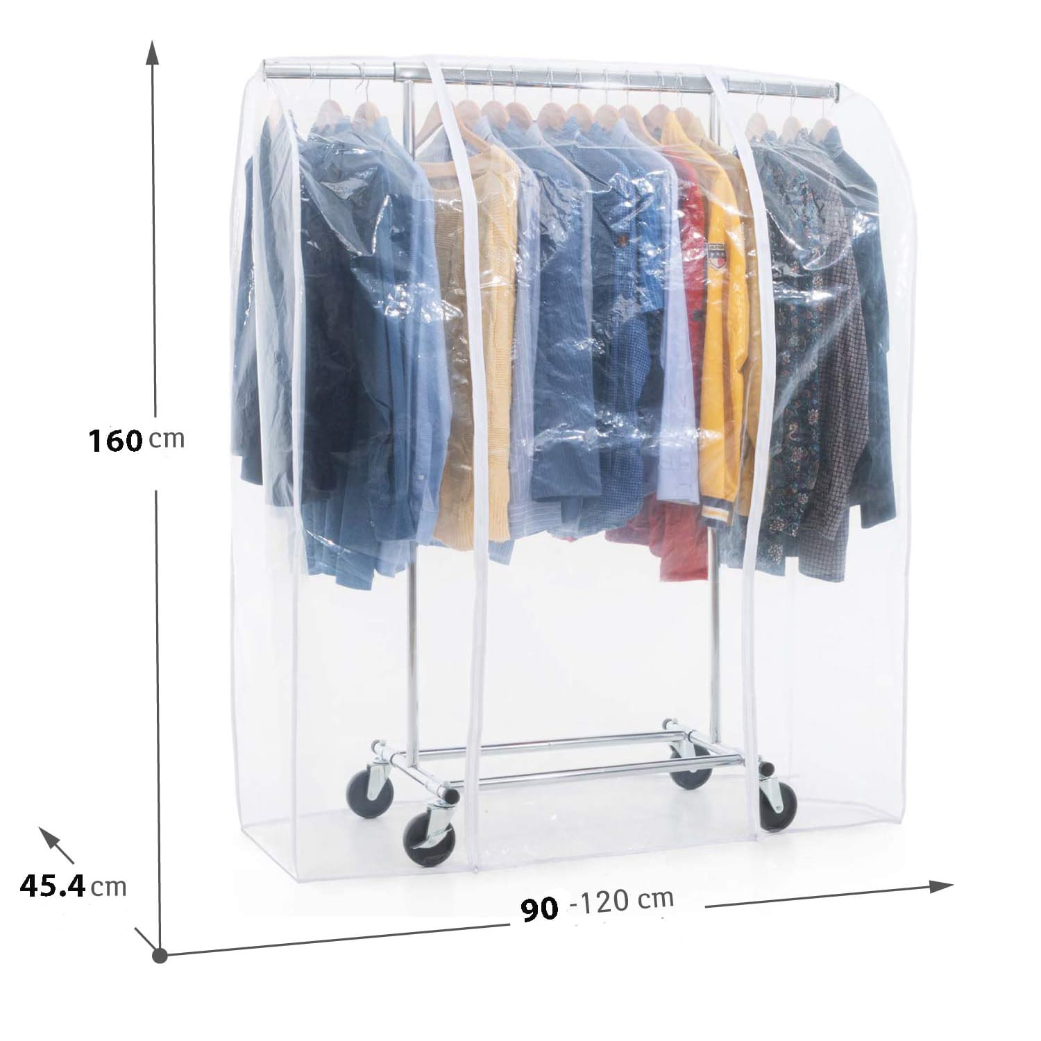 Faltschrank, Stoffschrank, mit Rollen, Kleiderständer mit Abdeckung, Kleiderständer Stabil, Tatkraft Darren & Protector, s