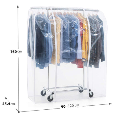 Faltschrank, Stoffschrank, mit Rollen, Kleiderständer mit Abdeckung, Kleiderständer Stabil, Tatkraft Darren & Protector, s
