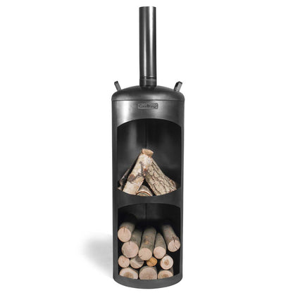 Gartenofen, Gartenkamin, dekorativer Gartenkamin mit FireView für Garten und Terrasse, Feuerresistenter, Cook King „FARO“, 5