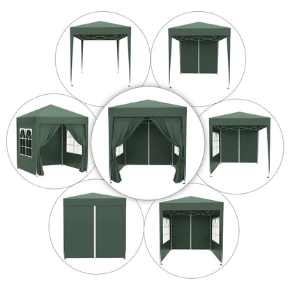 Gartenpavillon, Faltpavillon 2x2m, Pop Up Pavillon, Stabile Zelt, Gartenzelt inkl.Tragetasche, Dunkelgrün, Outsunny, 7