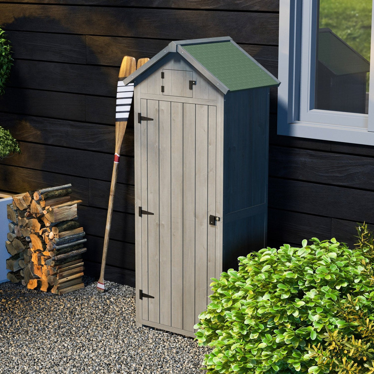 Gartenschrank Holz, Gartenschrank Wetterfest, Outsunny –
