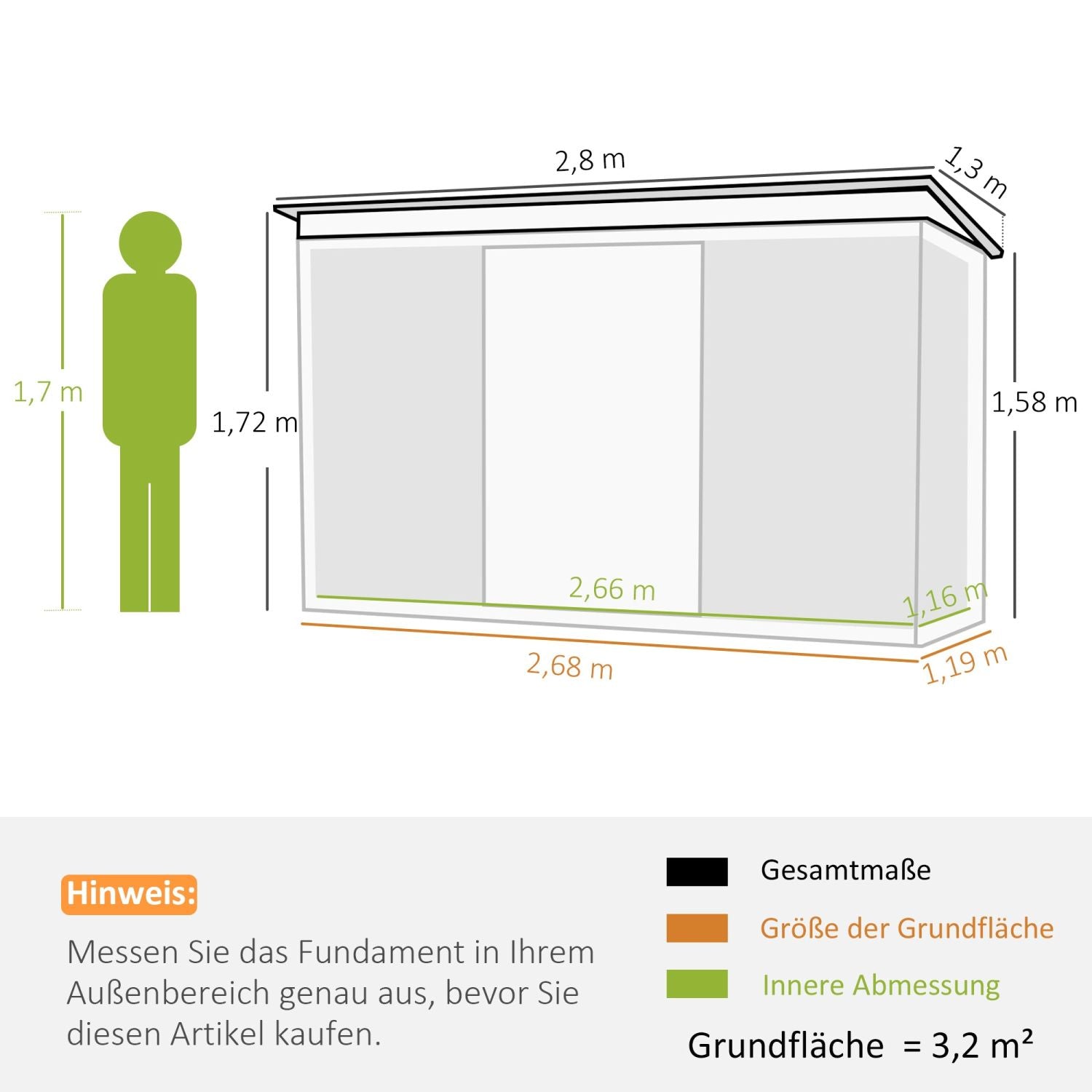 Gerätehaus, Gerätehaus metall, Geräteschuppen mit Schiebetür, Gartenschrank, Outdoor schrank, Lüftungsfenster, Outsunny, 2