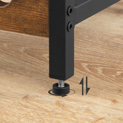 Weinregal, Flaschenregal, für 16 Flaschen, Weinständer, mit Tischplatte, Weinglashalter, Braun-schwarz, HOOBRO, 5