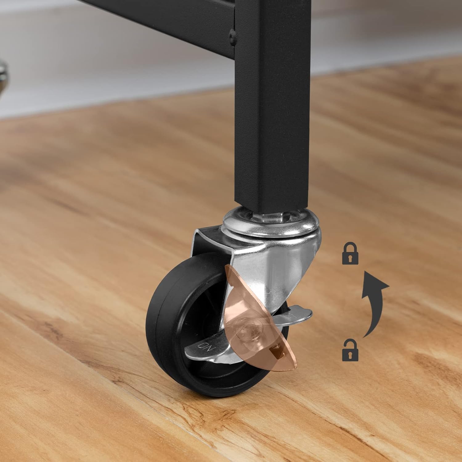 Wäschekorb 3 Fächer, Wäschesortierer, 3x39,8 L, Wäschekorb mit ablage, Wäschewagen mit rollen, Braun-Schwarz, HOOBRO, 5