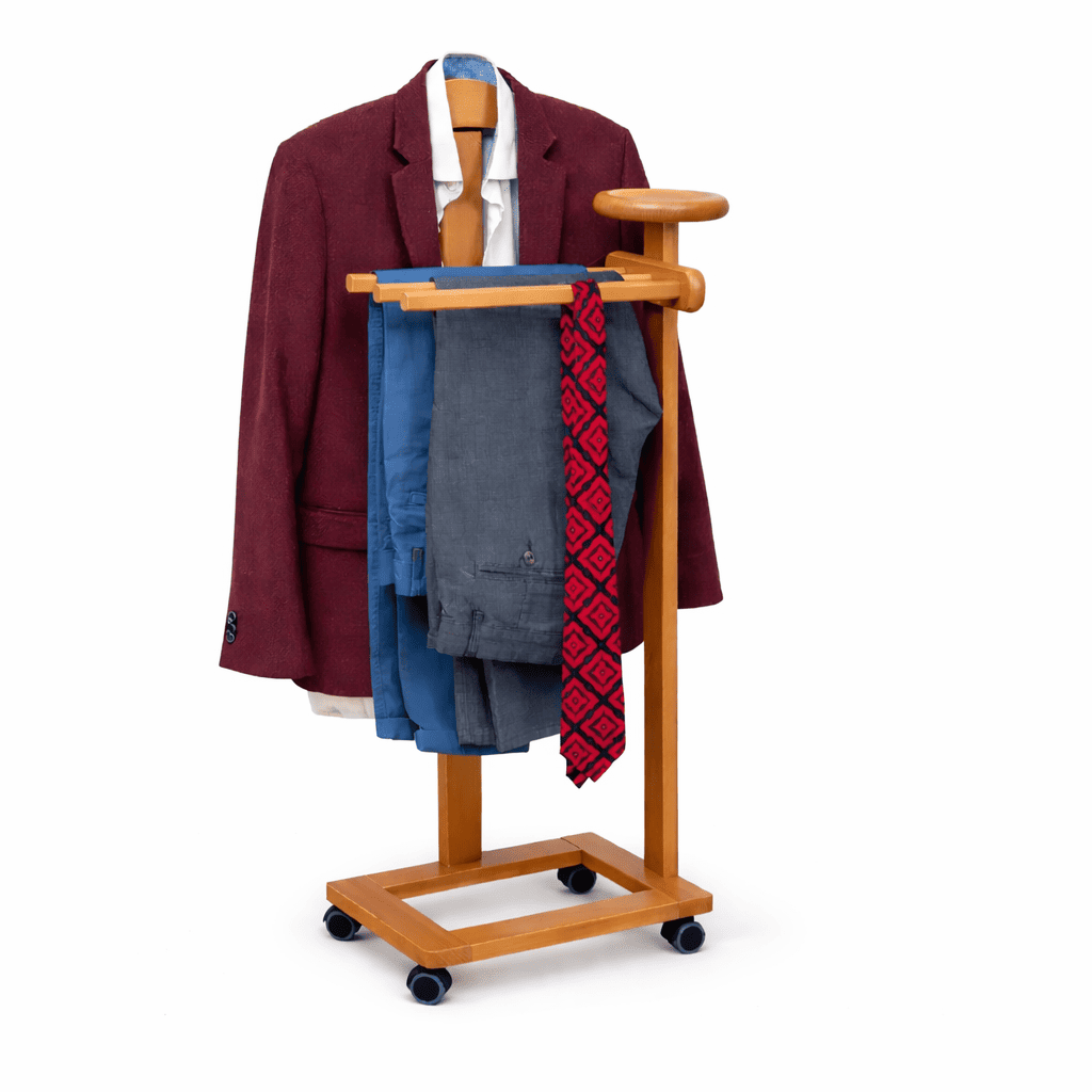 Herrendiener Modern, auf Rollen, Stummer Diener Holz, für Schlafzimmer, Tatkraft Lord