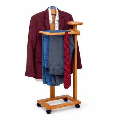 Herrendiener Modern, auf Rollen, Stummer Diener Holz, für Schlafzimmer, Tatkraft Lord