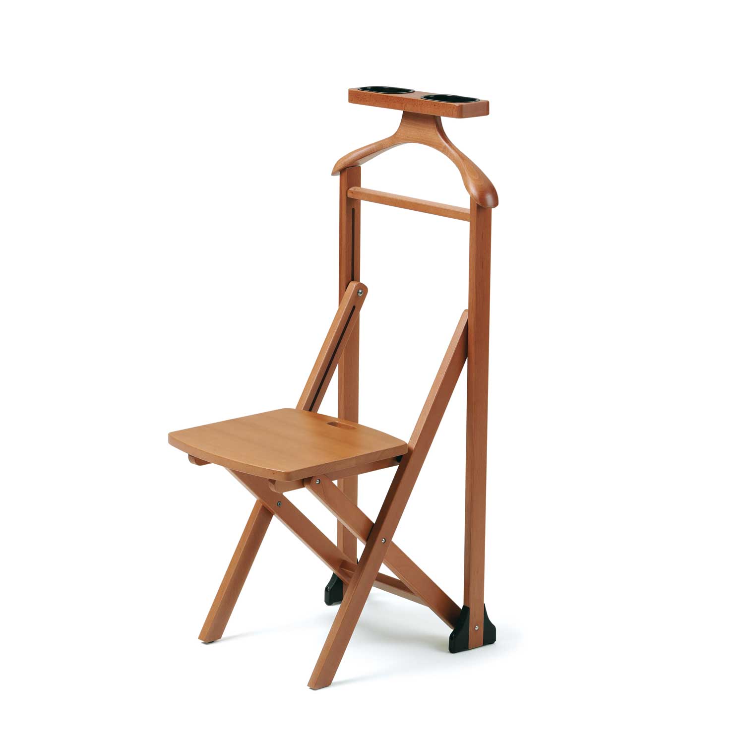 Herrendiener, Stummer Diener Holz, Schlafzimmerdiener DUKA, Stuhl Träger, Kleiderbügel, Hosenständer, Ablagefläche, ARIT, 2