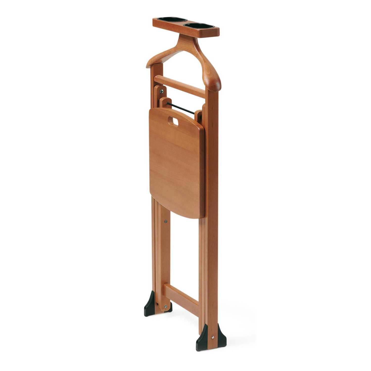 Herrendiener, Stummer Diener Holz, Schlafzimmerdiener DUKA, Stuhl Träger, Kleiderbügel, Hosenständer, Ablagefläche, ARIT, 4