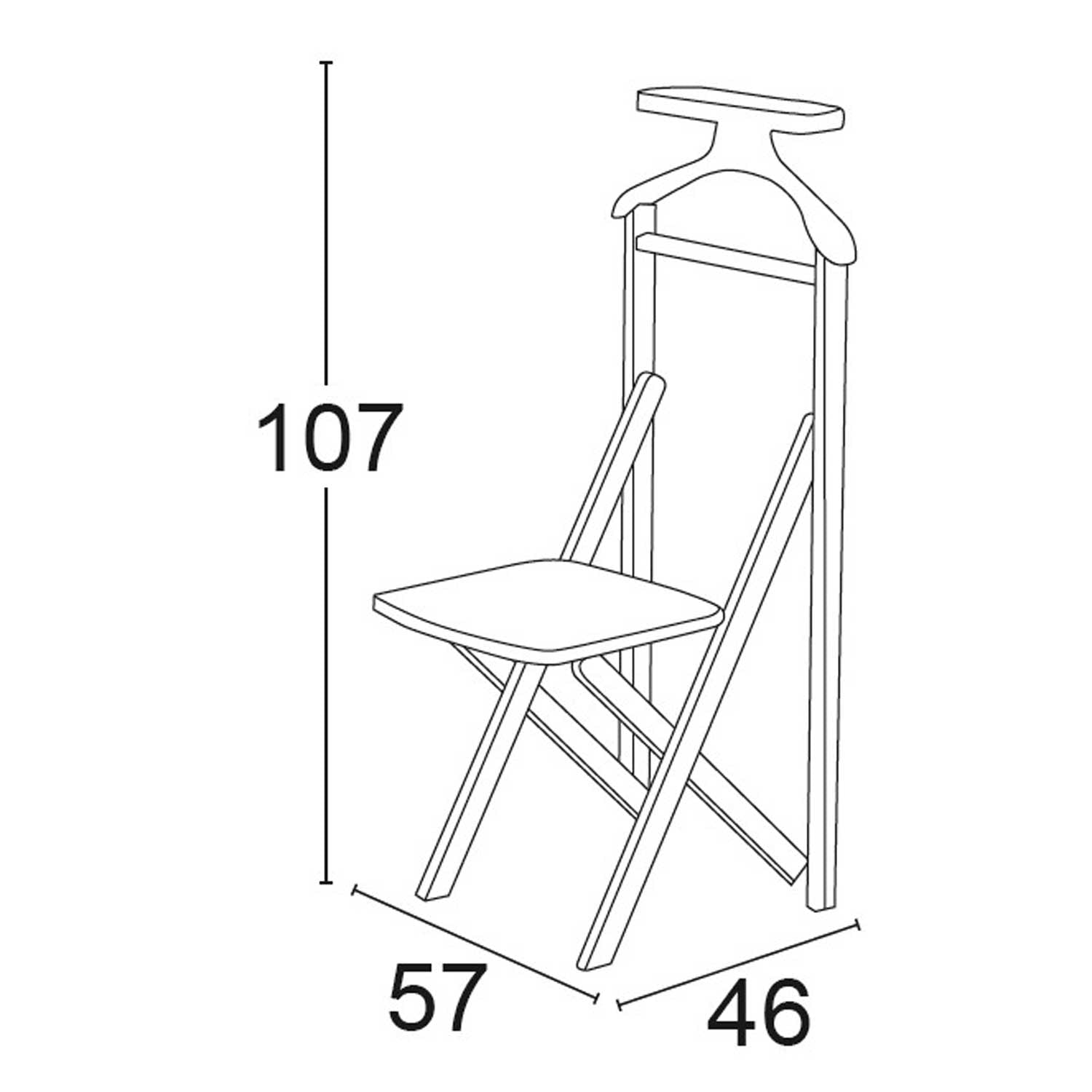 Herrendiener, Stummer Diener Holz, Schlafzimmerdiener DUKA, Stuhl Träger, Kleiderbügel, Hosenständer, Ablagefläche, ARIT, 5