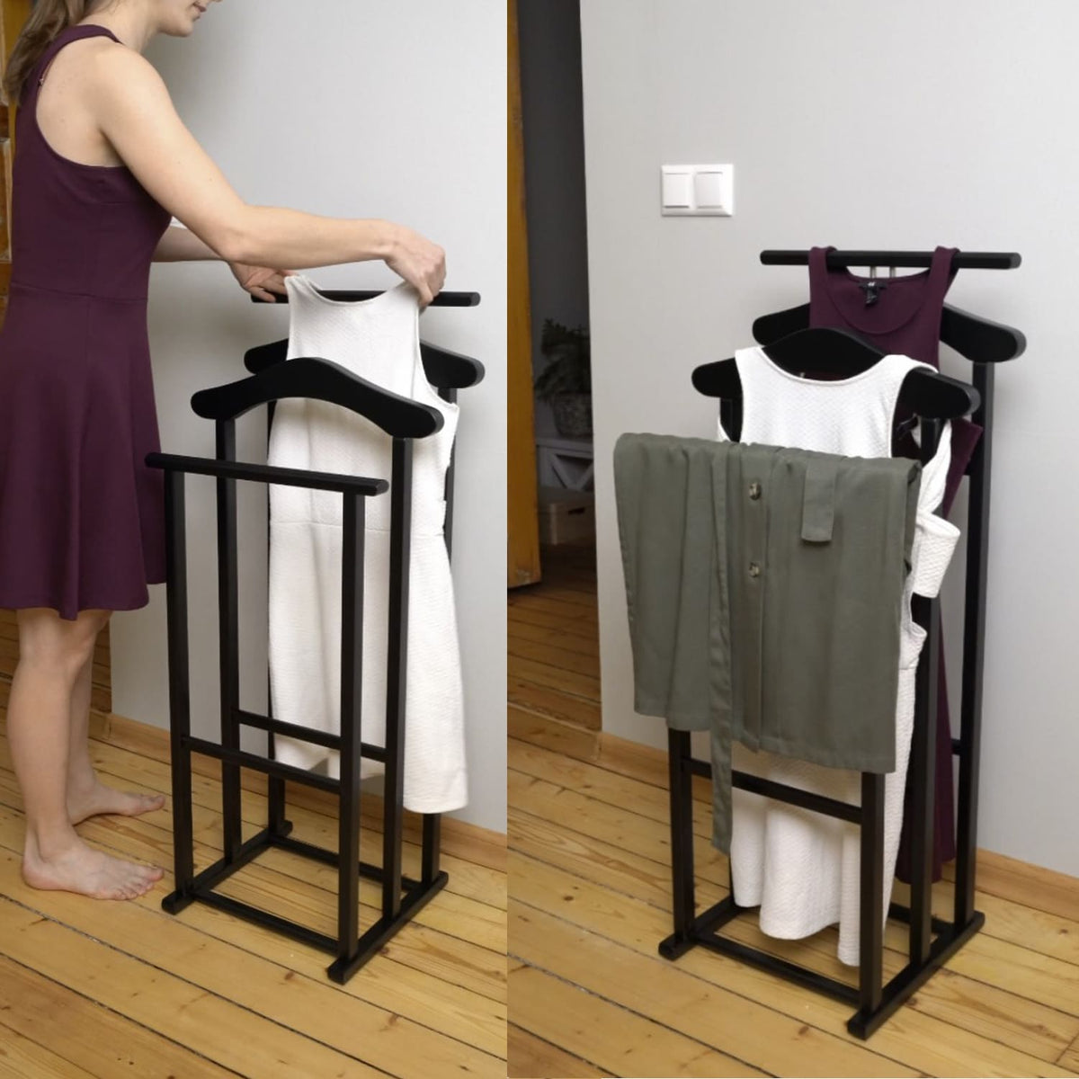Herrendiener für Frauen, Made in Italy, aus Buche, ARIT MAXI –
