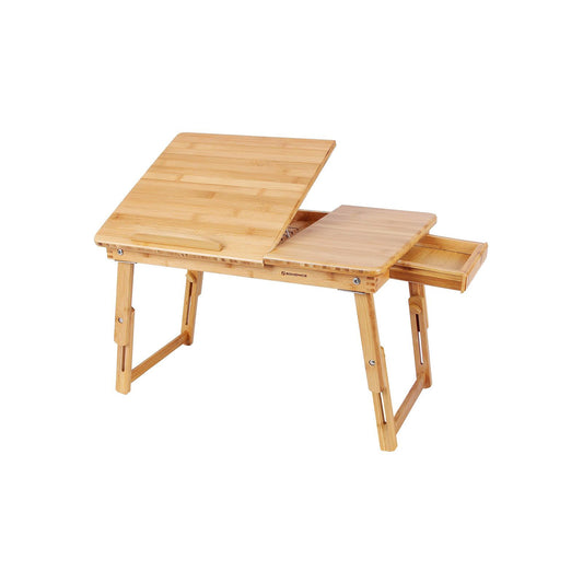 Laptoptisch, Betttisch, aus Bambus, Laptopständer, Sofatisch, Frühstückstablett, klappbar, 5 Neigungswinkel, Natur, Songmics, 1