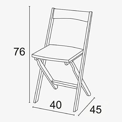 Holzstühle Esszimmer, 2er, Klappstühle, Stühle, Esszimmerstühle Holz, Sitz aus massiver Buche und geformter Rückenlehne - Farbe Kirsche, ARIT DIANA, 4