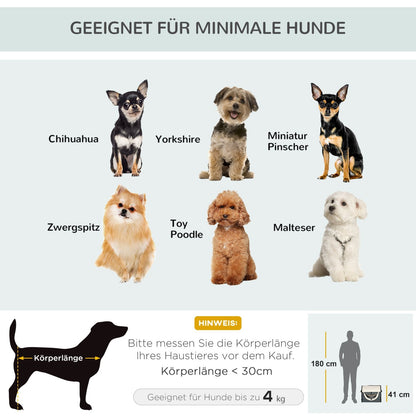 Hundebox, Transportbox Hund, Hundebox faltbar, Hundetransportbox, Haustierrucksack mit Kissen, wasserdicht, PawHut, 4