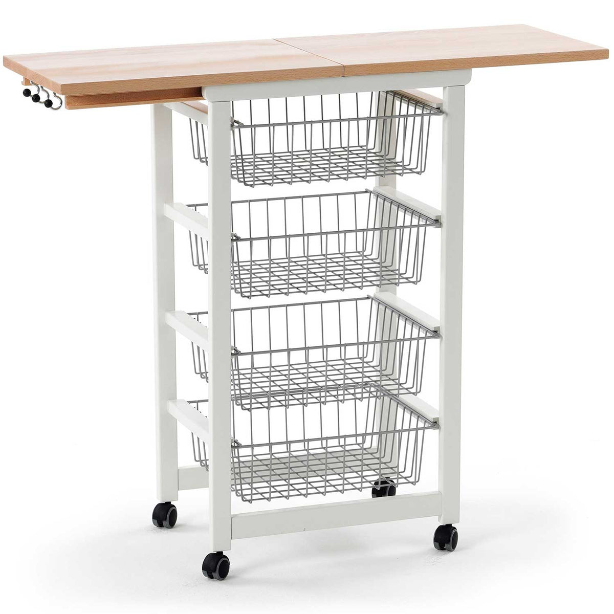 Küchenwagen mit arbeitsplatte, Weiß, Made in Italy, Arit Gastoncino –