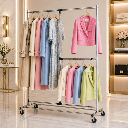 Kleiderständer, Kleiderständer Stabil, Schwerlast Kleiderständer, Rollgarderobe, variabel Kleiderstangen, Tatkraft Marvel, kleiderständer auf rollen kaufen