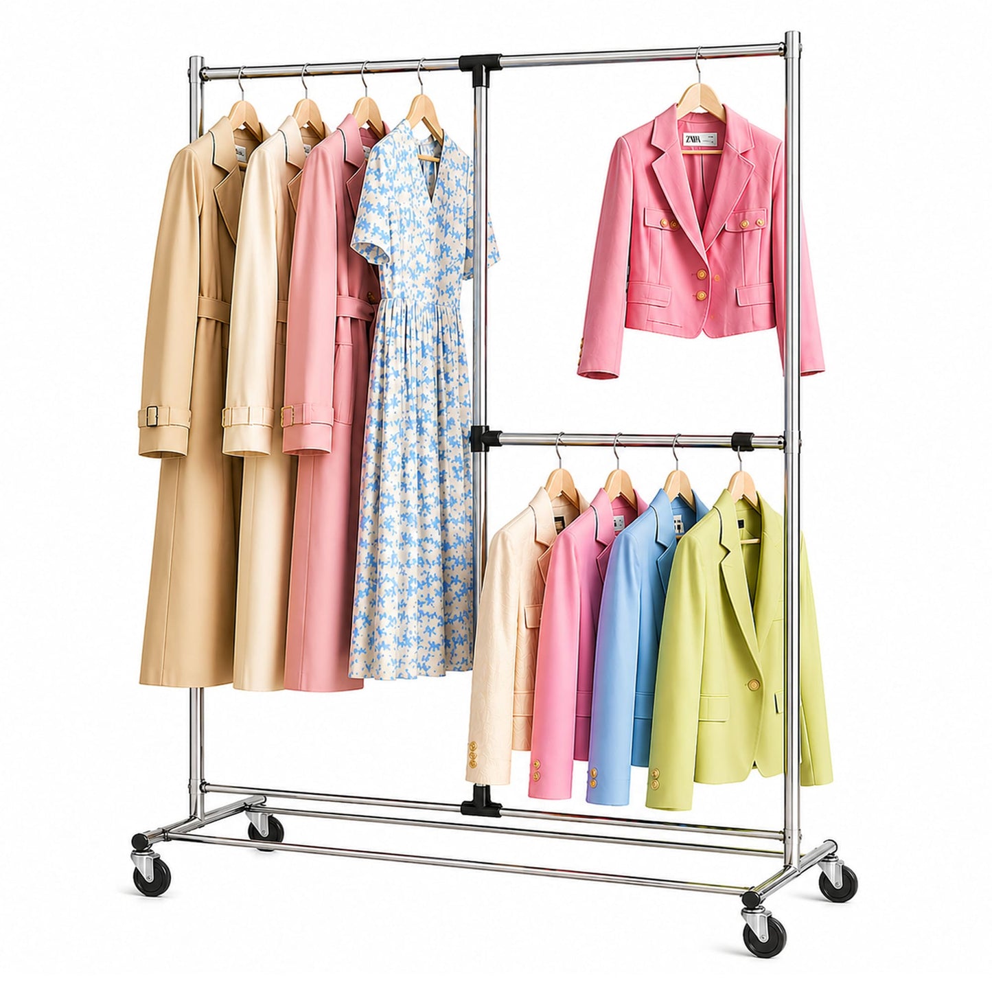 Kleiderständer, Kleiderständer Stabil, Schwerlast Kleiderständer, Rollgarderobe, variabel Kleiderstangen, Tatkraft Marvel, kleiderständer kaufen