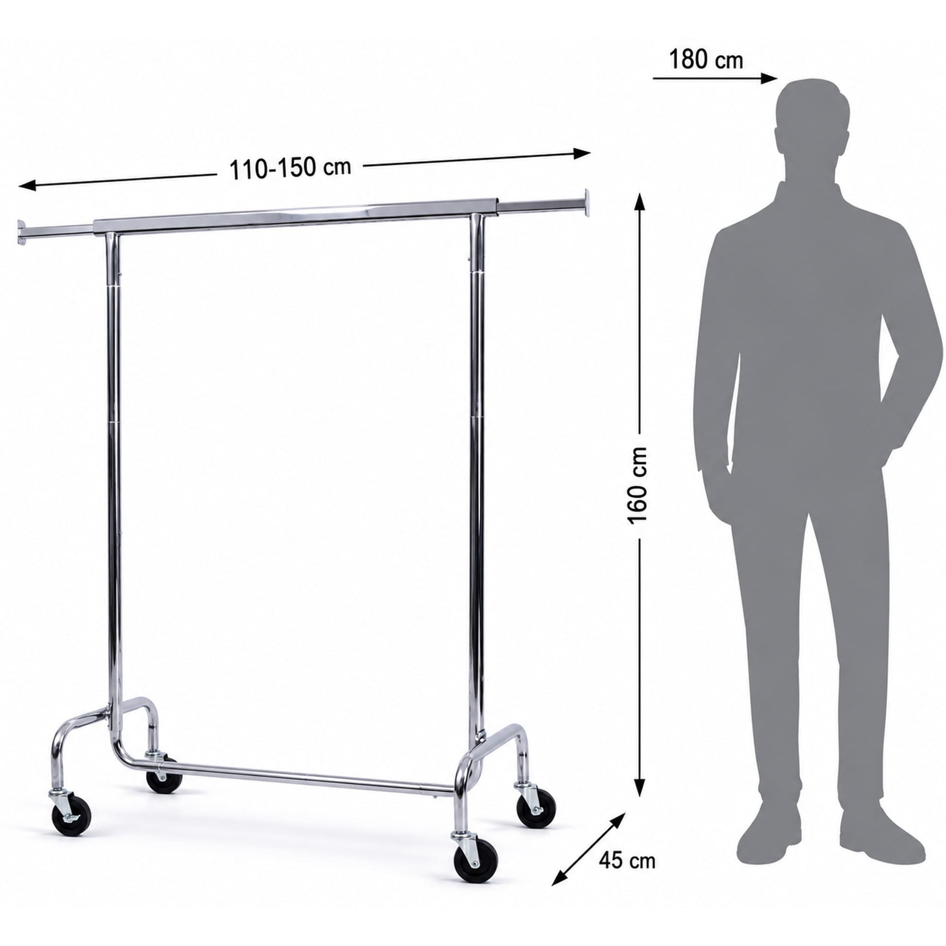 Kleiderständer, Kleiderständer Stabil, auf Rädern, Schwerlast Kleiderständer, Garderobenständer, Tatkraft Didrik, kleiderständer kaufen