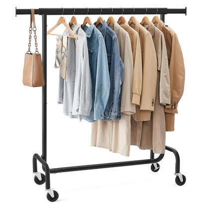 Kleiderständer, Schwerlast Kleiderständer, bis 130 kg, Kleiderständer auf Rollen,  Garderobenständer, Metall, SONGMICS